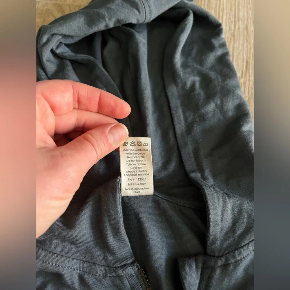 Kate Quinn Kids Full Zip Hoodie Jacket Blue Grey Modal - Size 2T